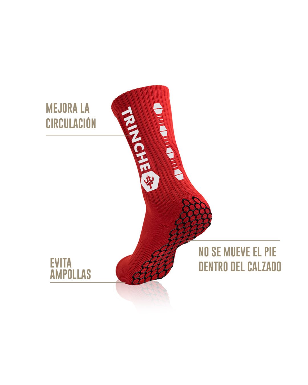 Calcetines Antideslizantes de Fútbol V1 Rojos - TrincheBalk